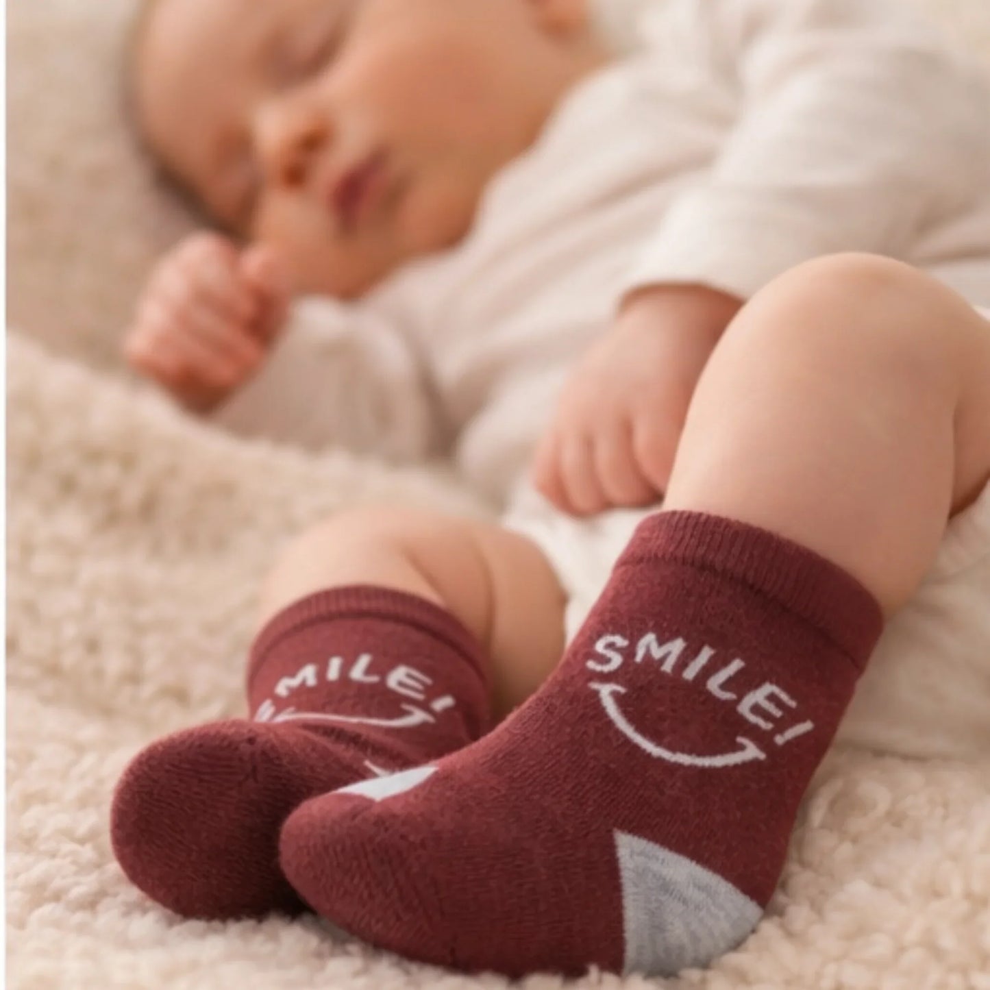 Smile Message Baby Socks