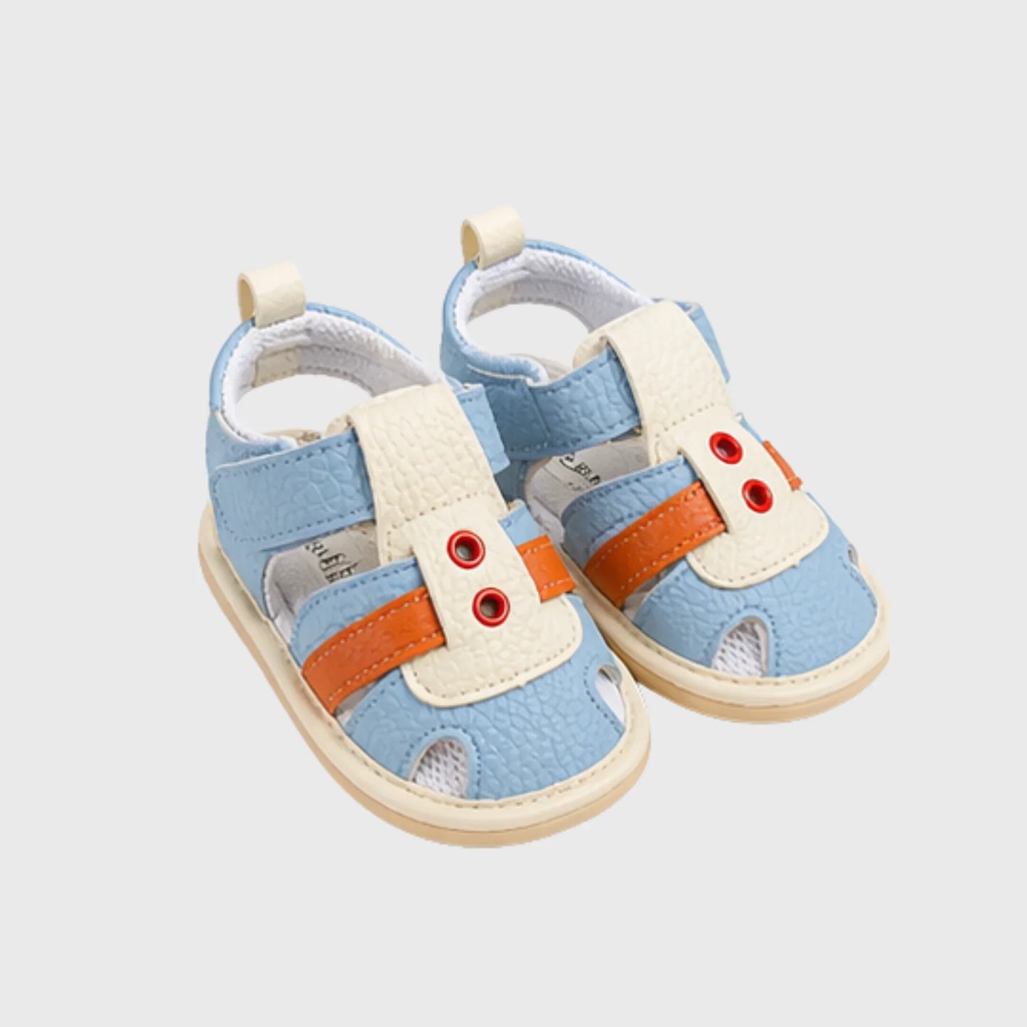 Baby Boy Blue & Orange Sporty Sandal - Imported
