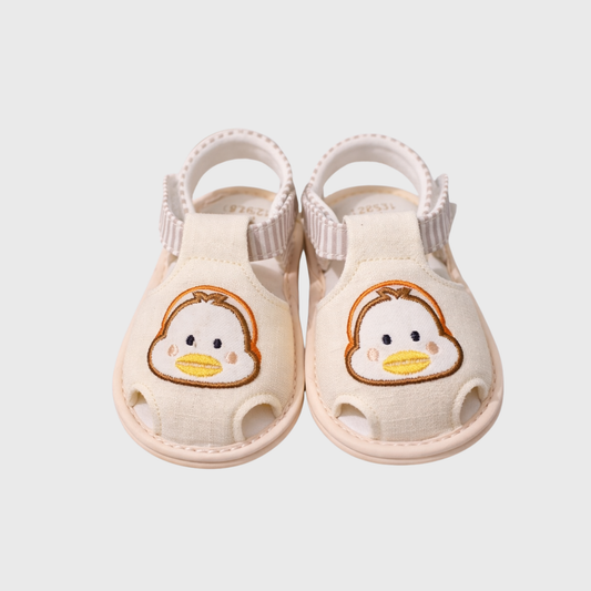 Soft Pink Woven Toddler Sandals