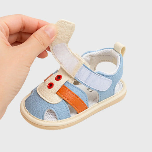 Baby Boy Blue & Orange Sporty Sandal - Imported