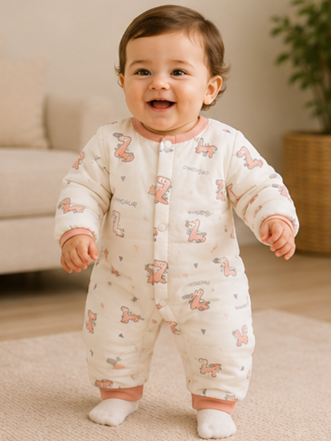 Puffer Romper Dino