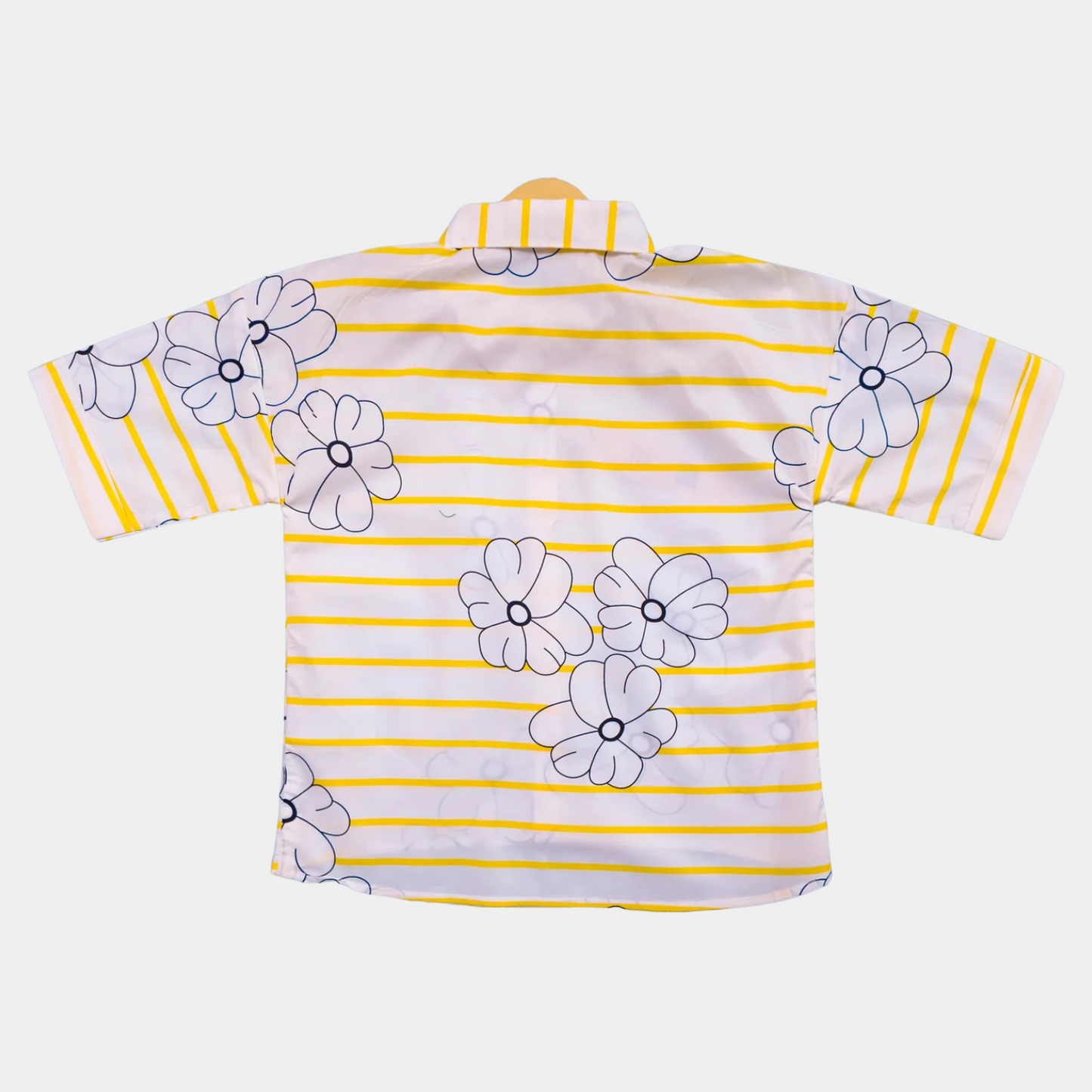 White And Yellow Button-Down Shirt | (6-14YRS)