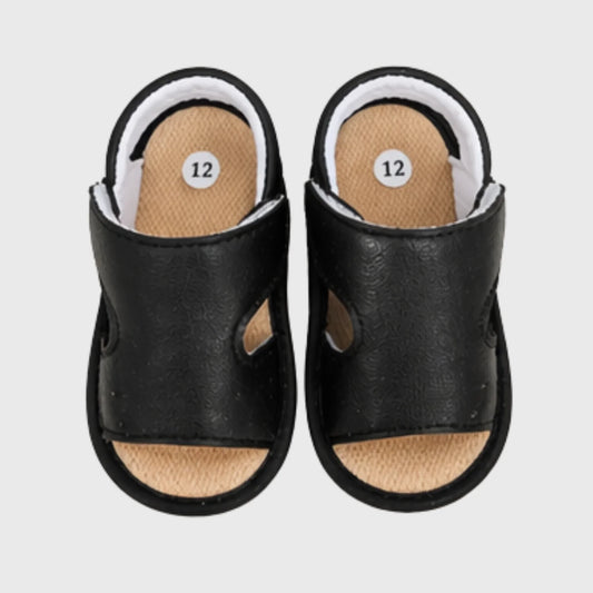 Baby Boy Black Imported Open-Toe Sandal
