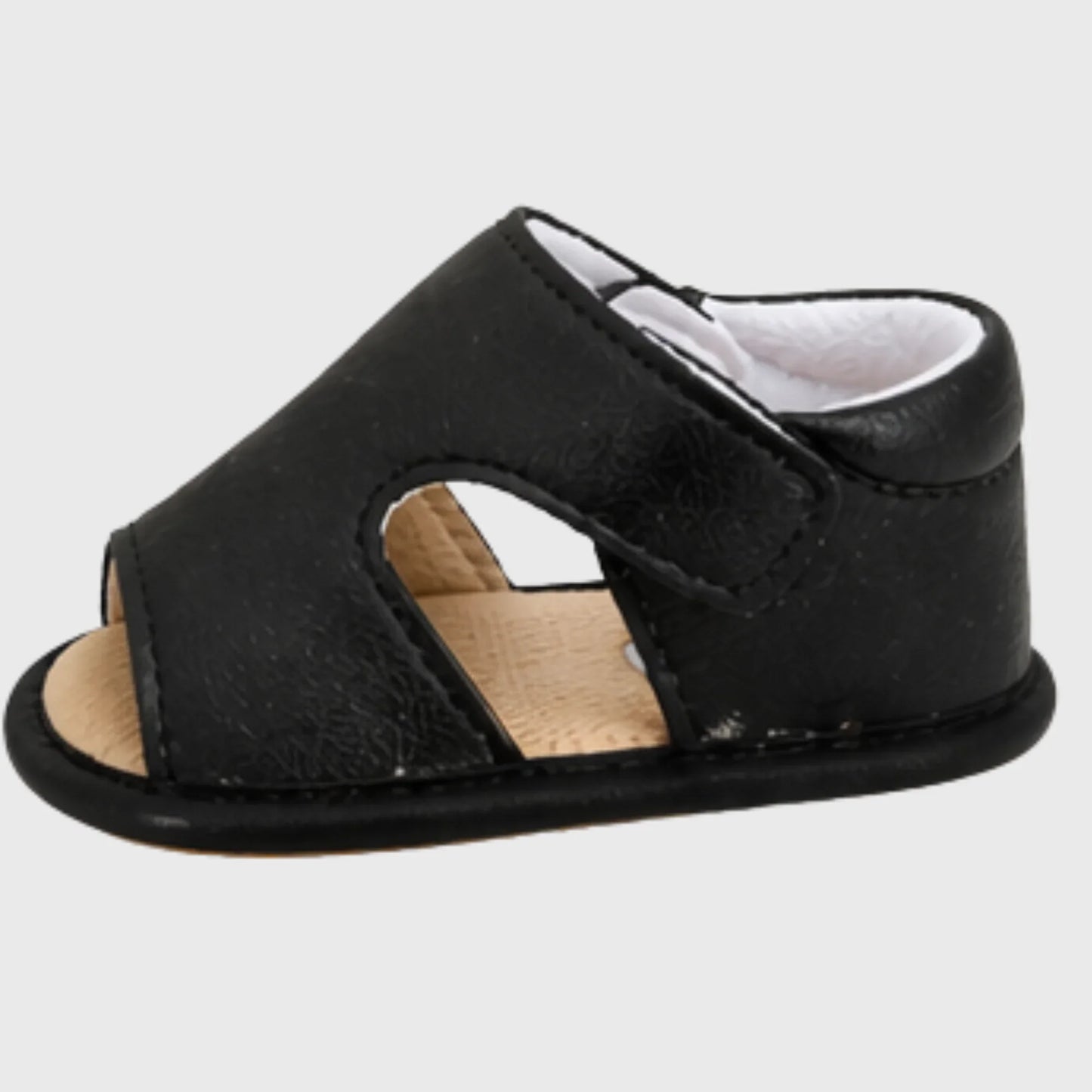 Baby Boy Black Imported Open-Toe Sandal