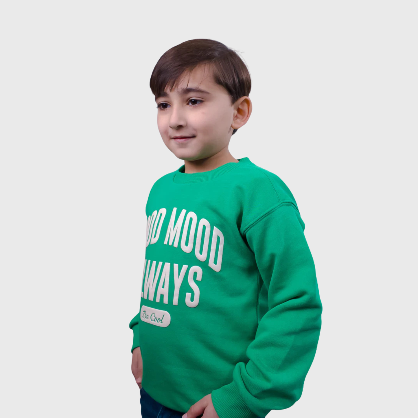 Kids’ "Good Mood Always" Sweatshirt – Cozy & Stylish – Minor Fault (Ages 2–14)