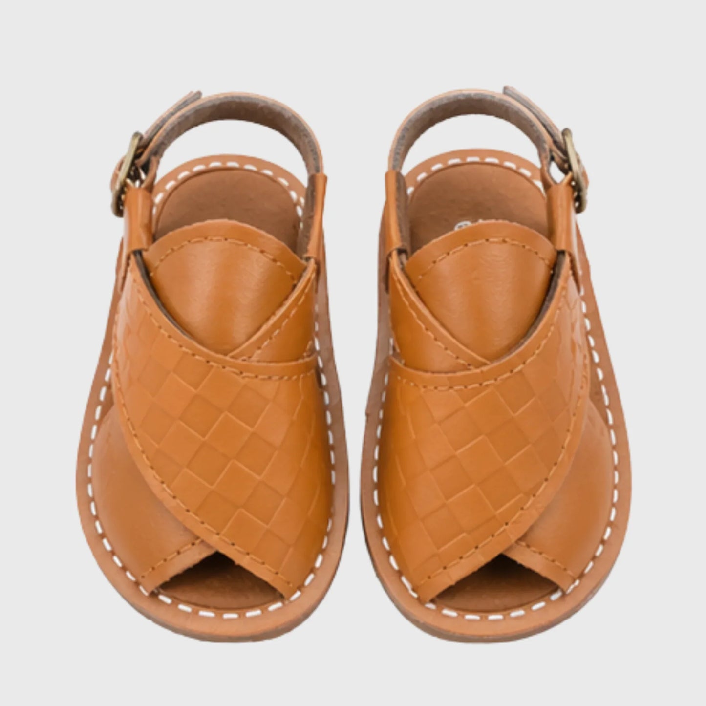 Baby Boy Brown Woven Peshawari Sandal