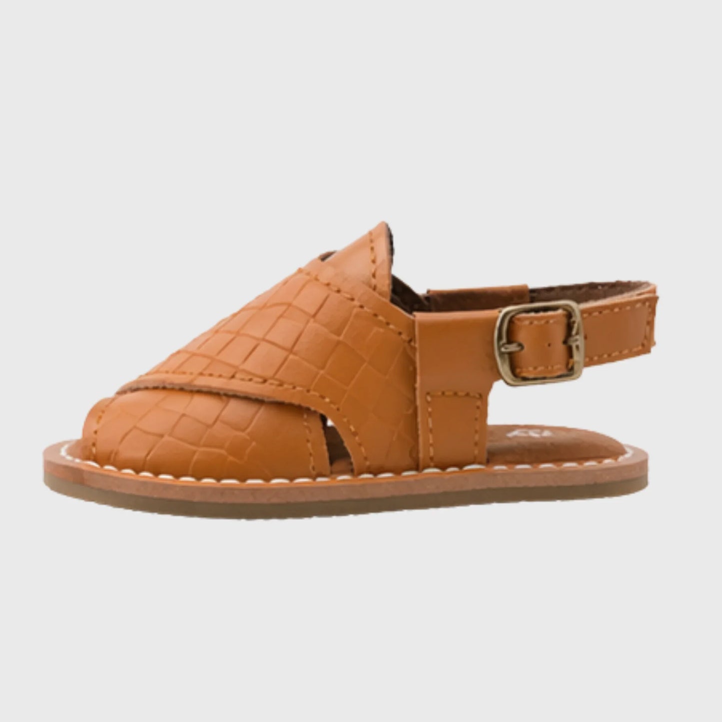 Baby Boy Brown Woven Peshawari Sandal
