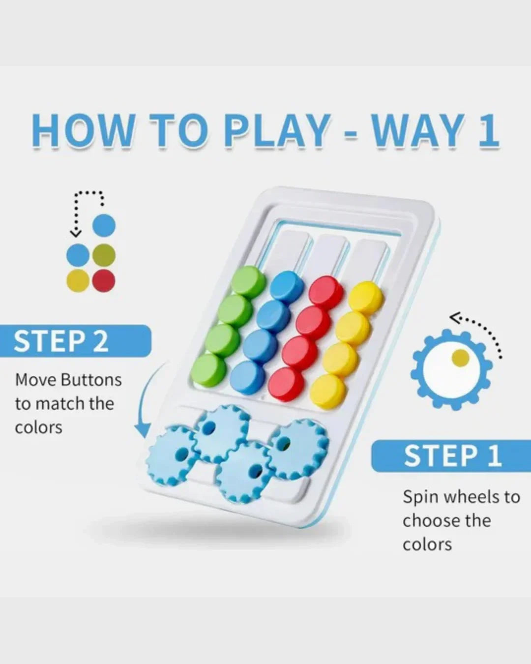 FOUR-COLOR LOGIC GAME - Multi-Dimensional Color Matching Puzzle (Ages 3+)