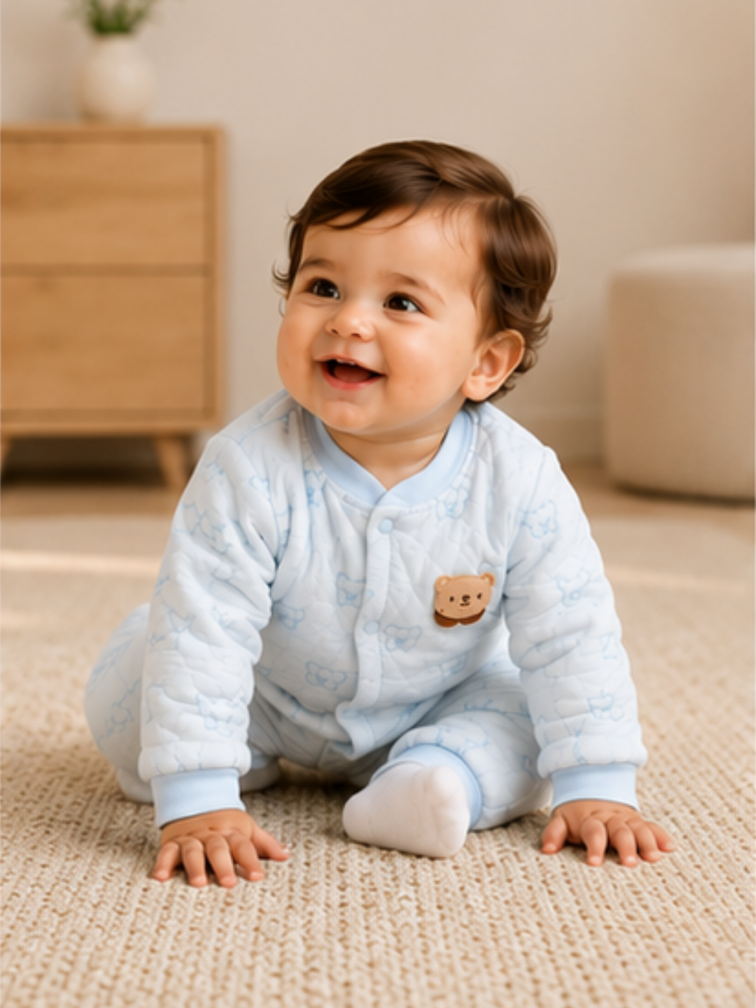 Puffer Romper Blue