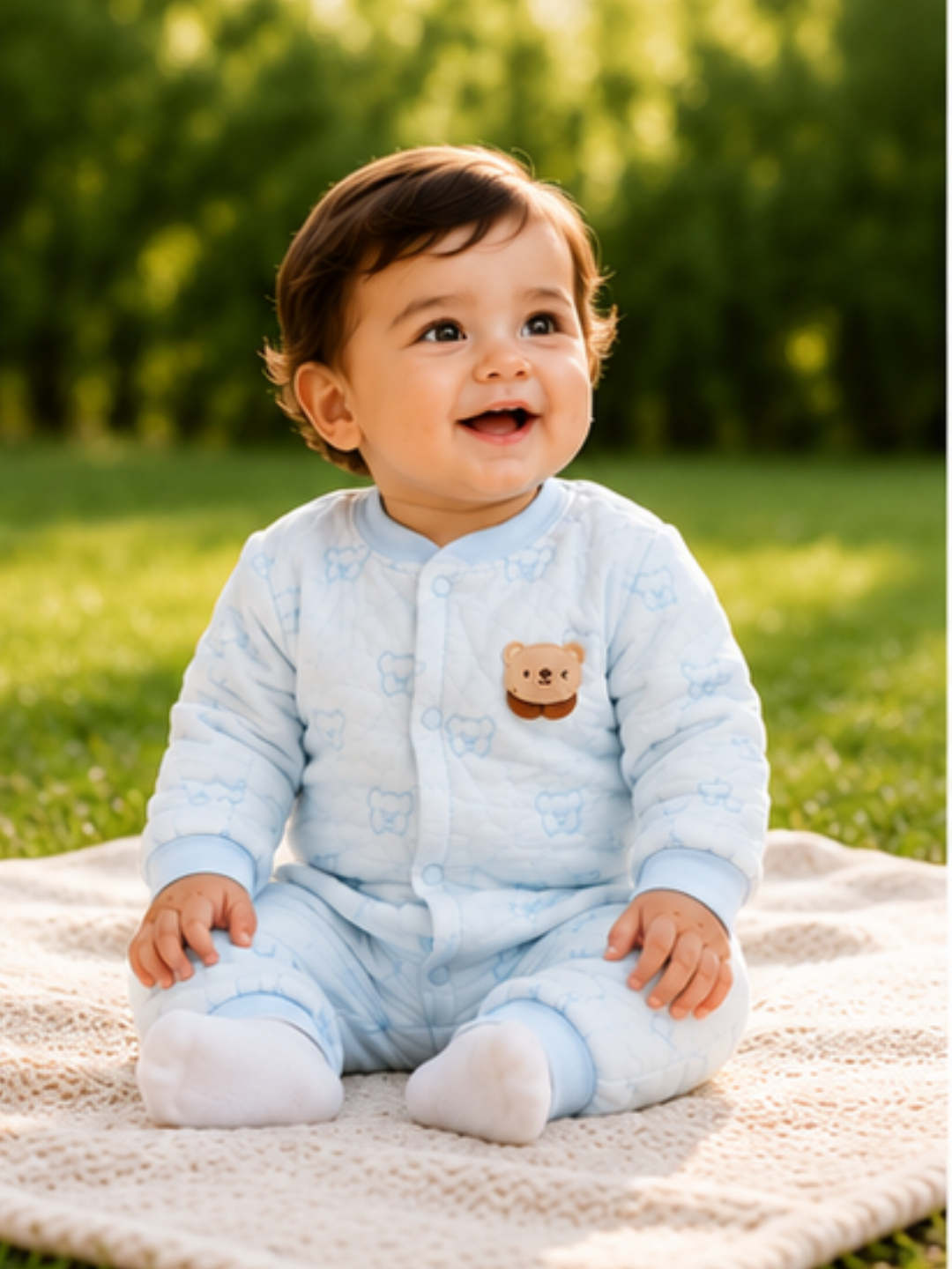 Puffer Romper Blue
