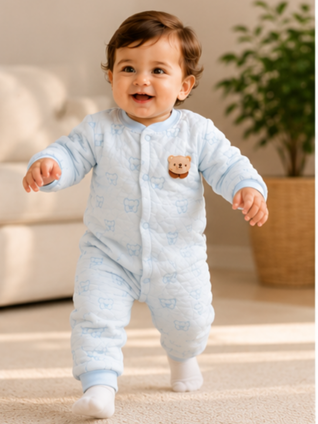 Puffer Romper Blue