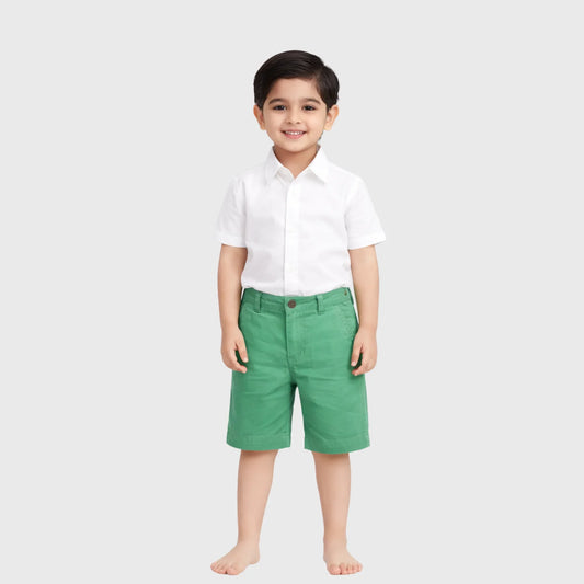 Boys Green Chino Shorts