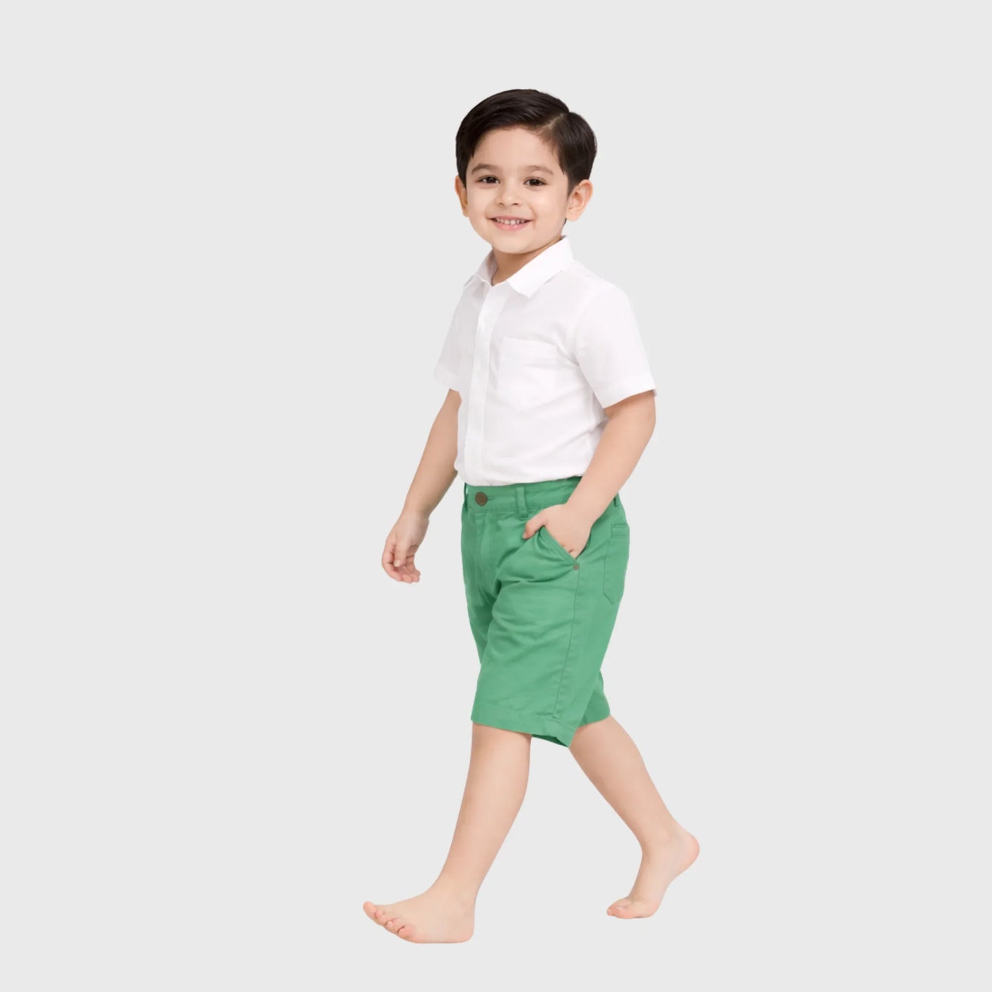 Boys Green Chino Shorts