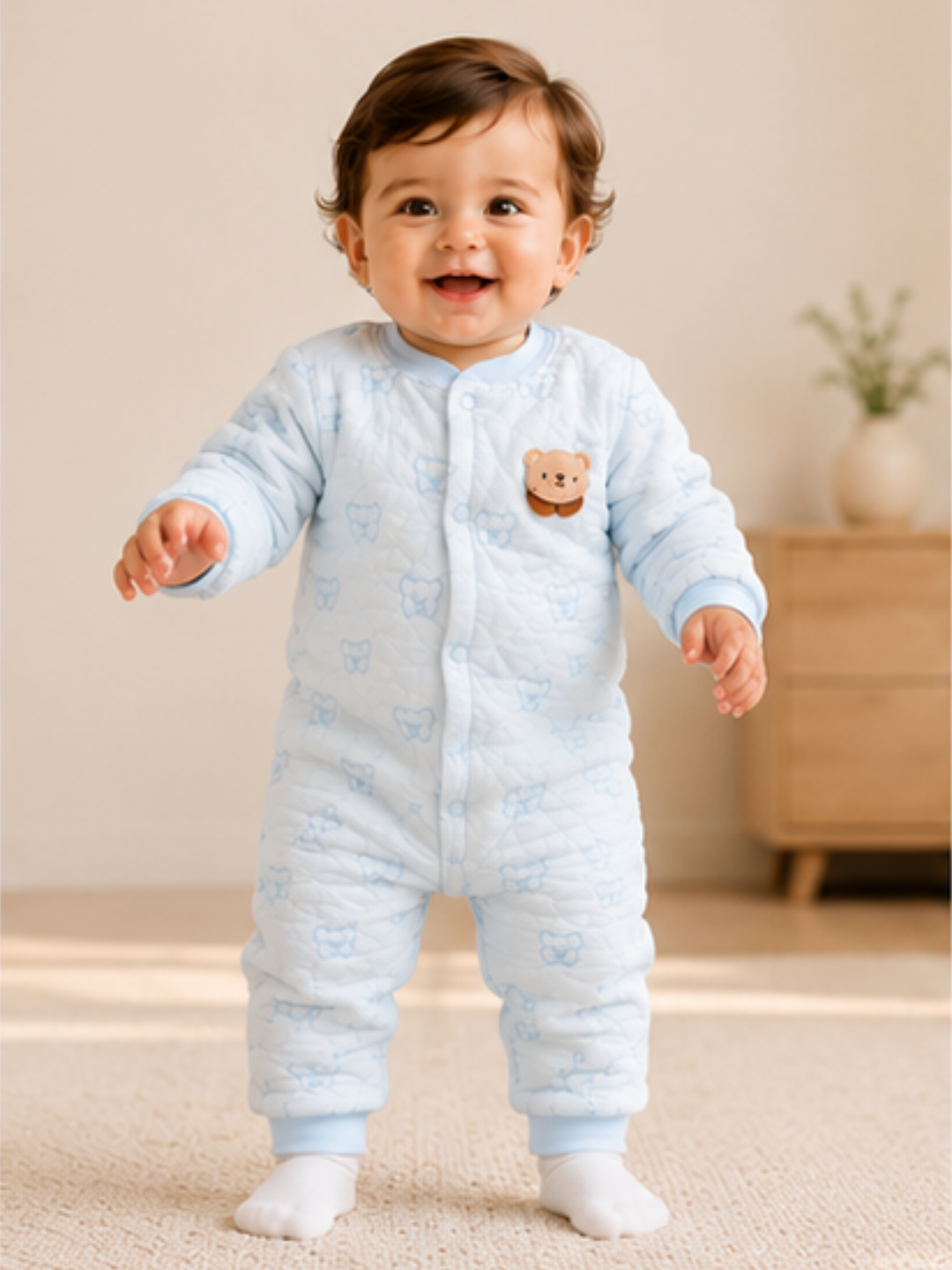 Puffer Romper Blue
