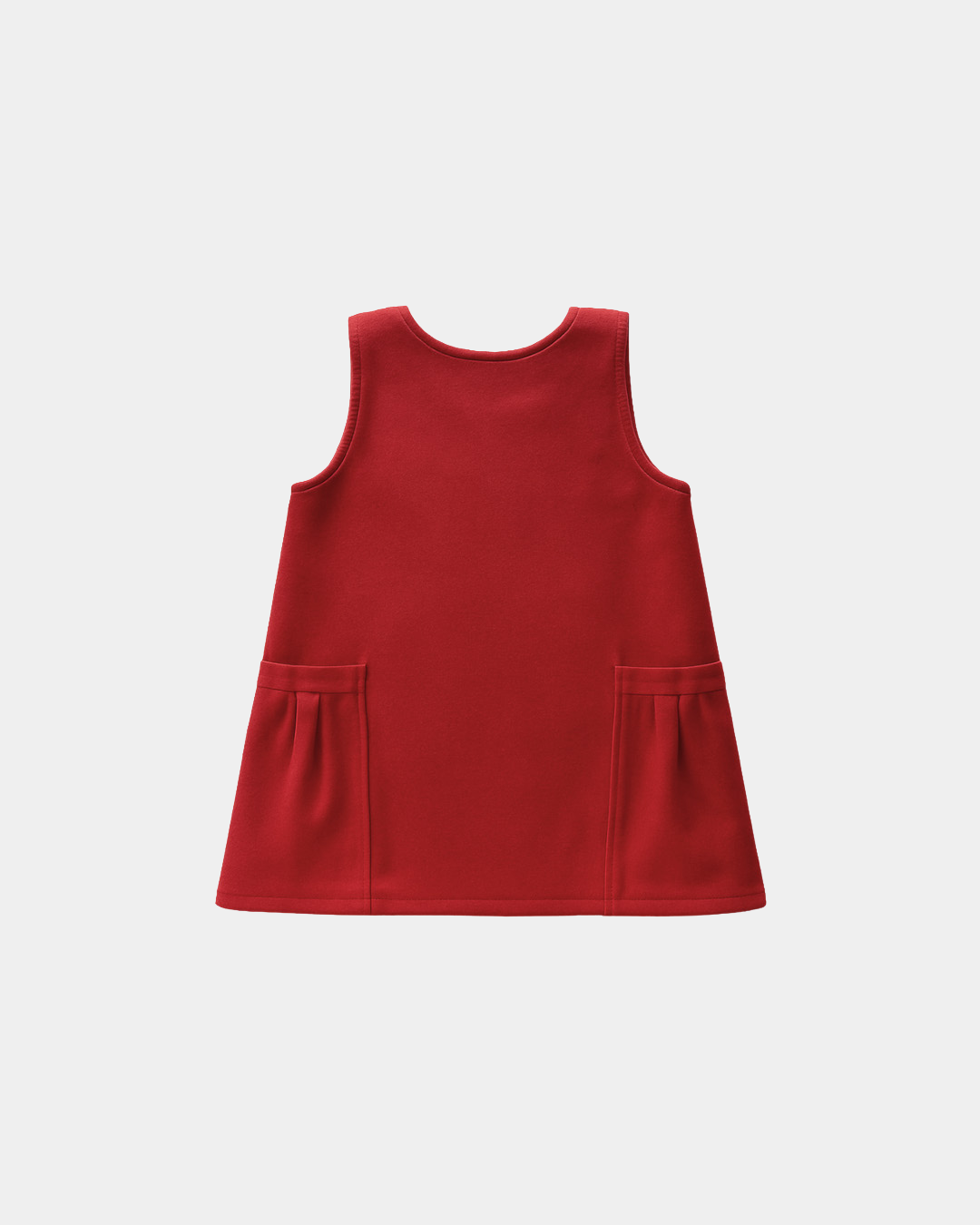 Girls Outfit  1-6 Years - Red Velvet Sleeveless Dress.