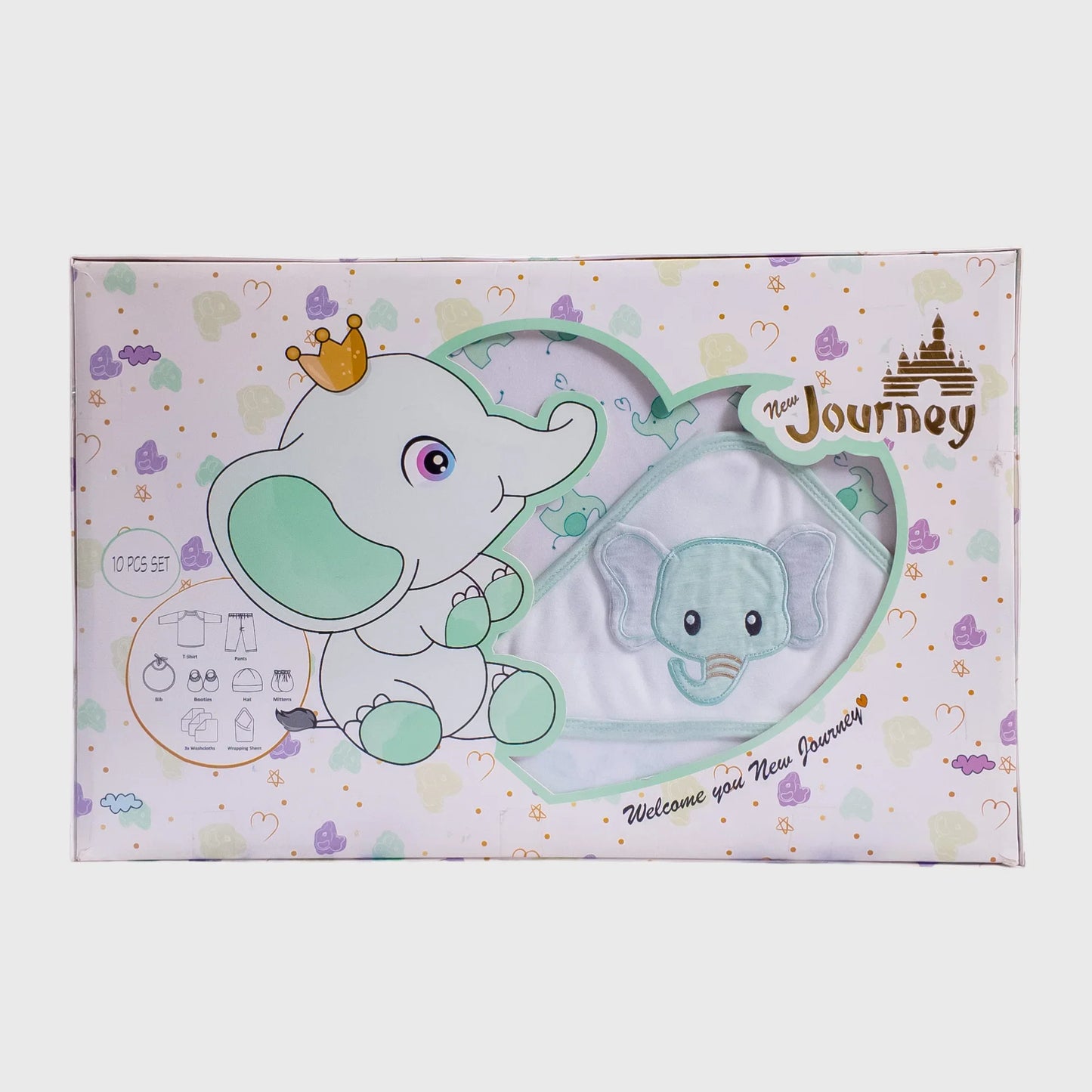 Adorable 10-Piece Baby Gift Set with Elephant Theme
