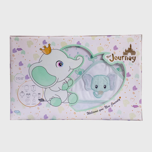 Adorable 10-Piece Baby Gift Set with Elephant Theme