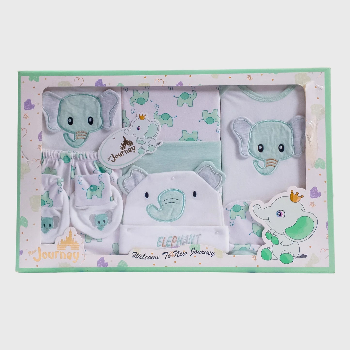 Adorable 10-Piece Baby Gift Set with Elephant Theme