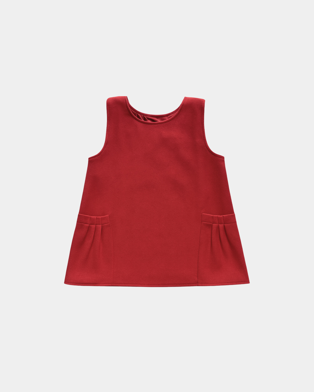 Girls Outfit  1-6 Years - Red Velvet Sleeveless Dress.