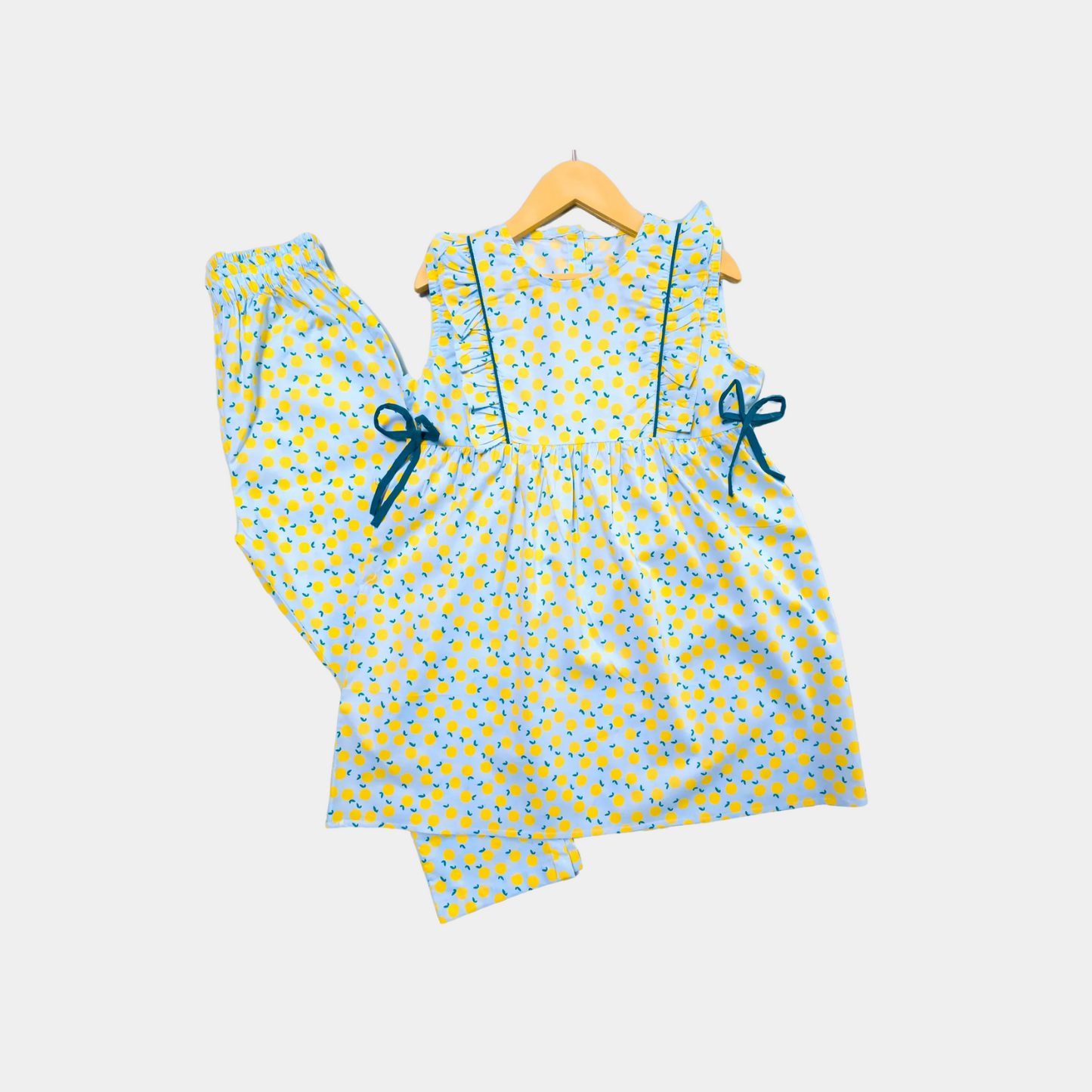 Light Blue Set Frock And Trouser | 12M-6YRS