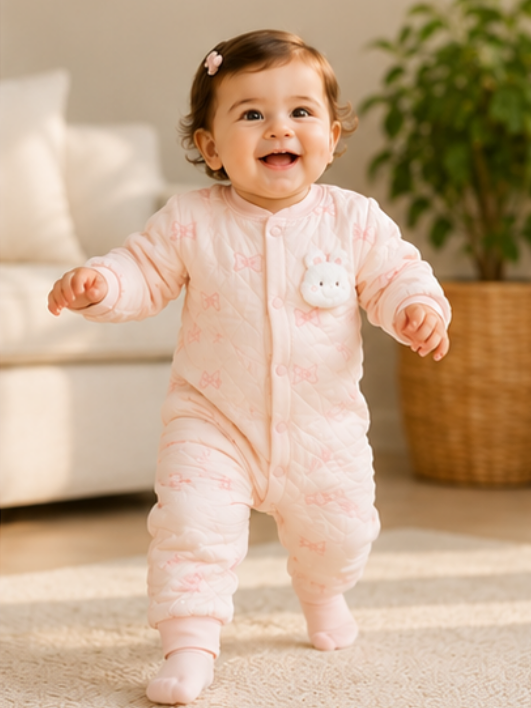 Puffer Romper Pink