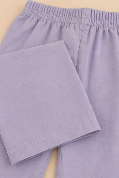 Girls Embroidered Kurta Set – Lilac