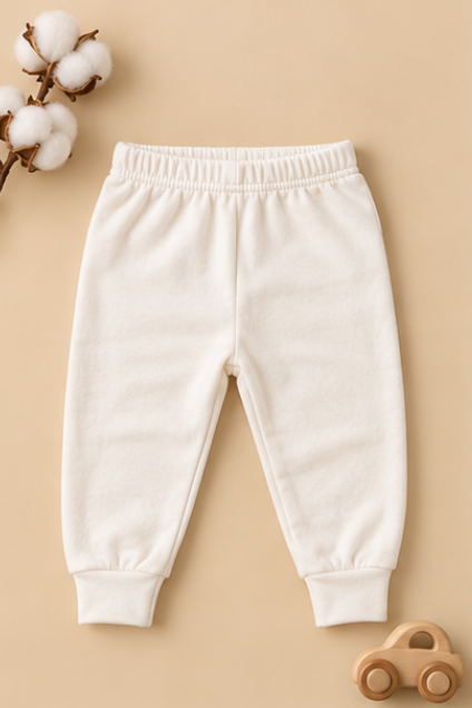 Solid Jogger Pants, Pack of 3 (Ivory, Orange, Grey)