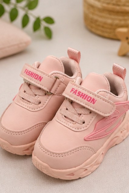 Girls’ Pink Sporty Sneakers