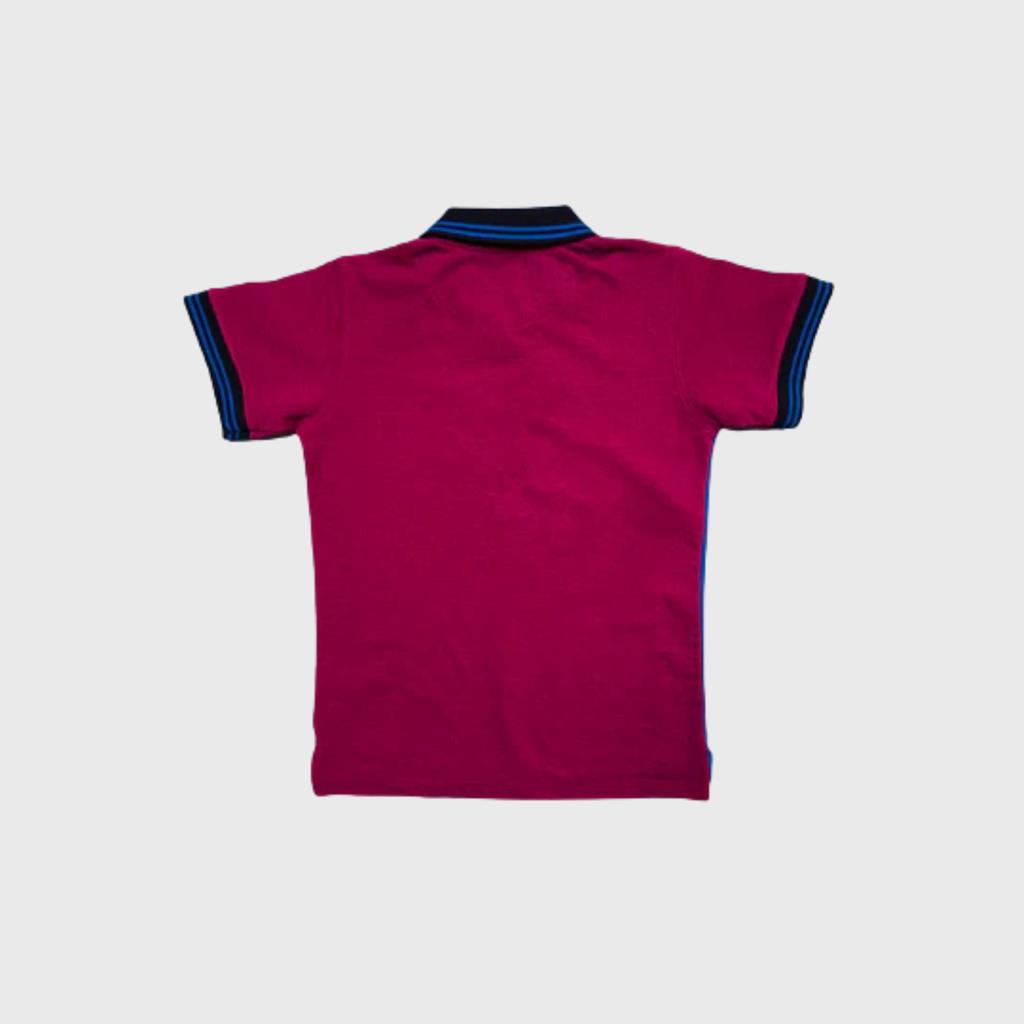 Maroon & Blue Polo Shirt | 2-14 Years