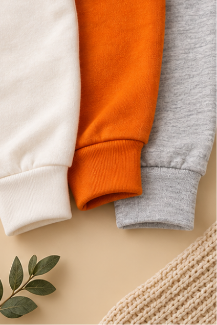 Solid Jogger Pants, Pack of 3 (Ivory, Orange, Grey)