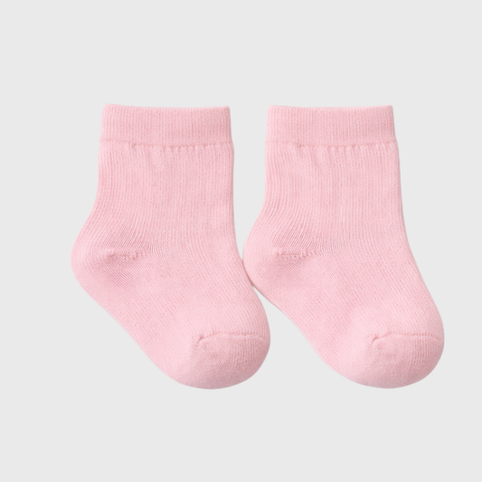 Essential Ribbed Baby Socks – Petal Pink