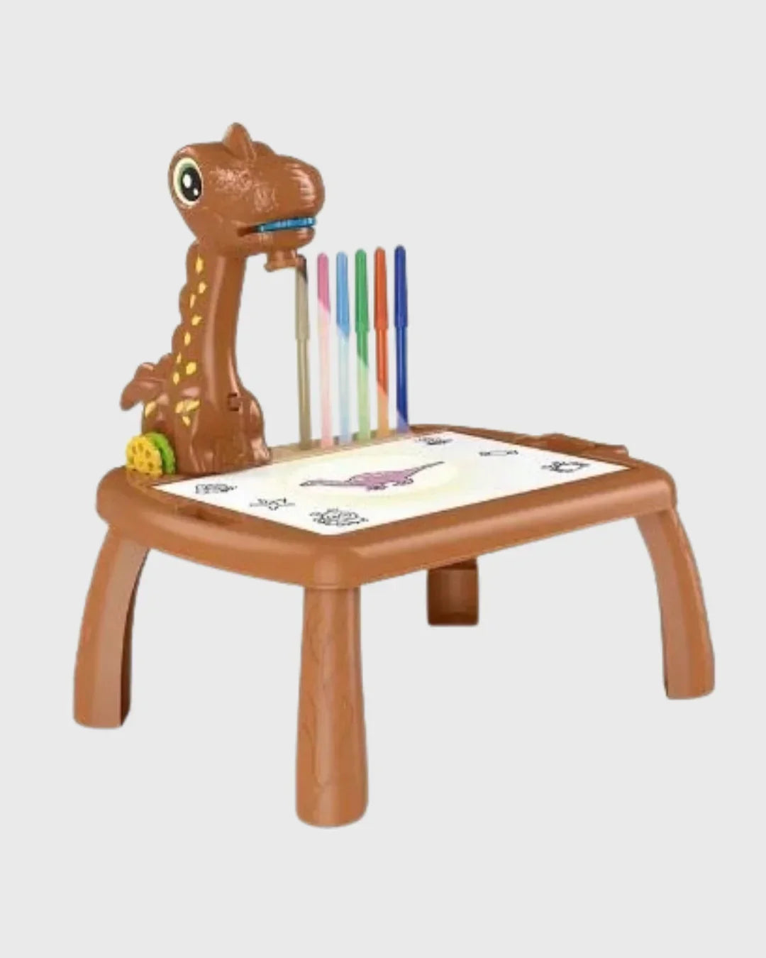Dinosaur Projector Art Desk - Musical Drawing Table with 24 Patterns