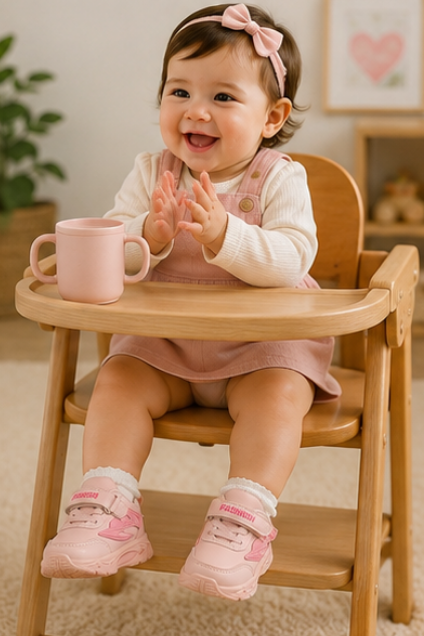 Girls’ Pink Sporty Sneakers