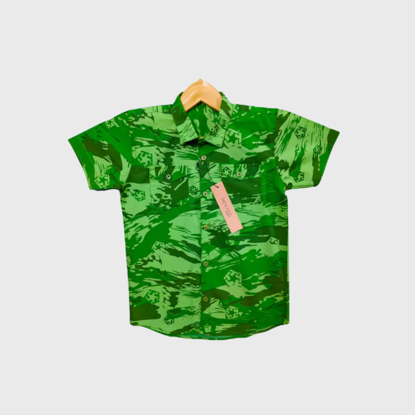 Green Camo Button Down Shirt | (12M - 6YRS)