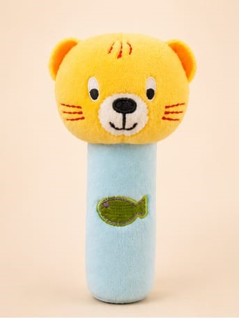 Single Win Fun Soft Animal Rattle Stick for Babies.