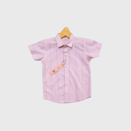 Pink Striped Button Down Shirt  (12M - 6YRS)