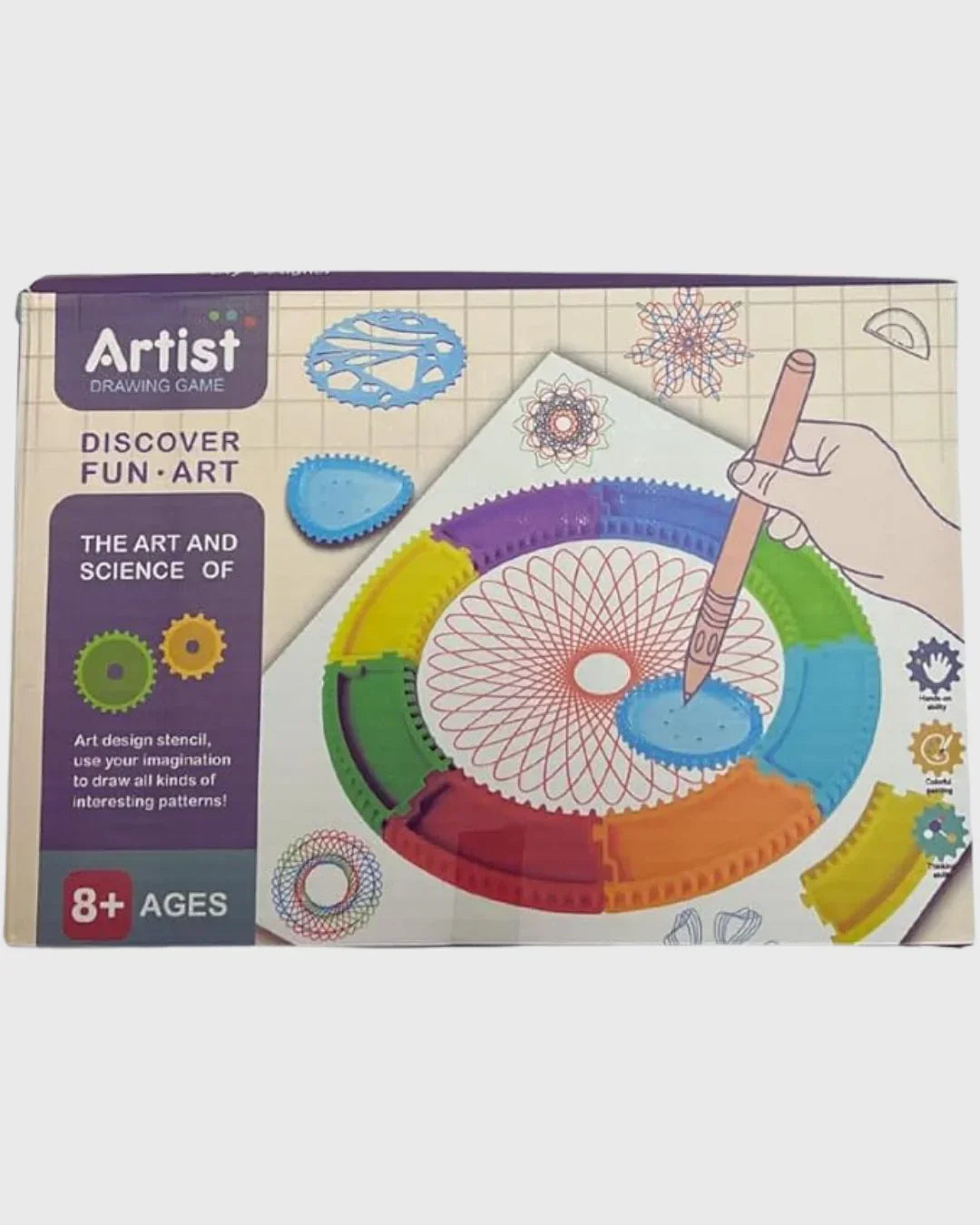 Artist Drawing Game: DISCOVER FUN ART - The Art and Science of Spirography (Ages 8+)