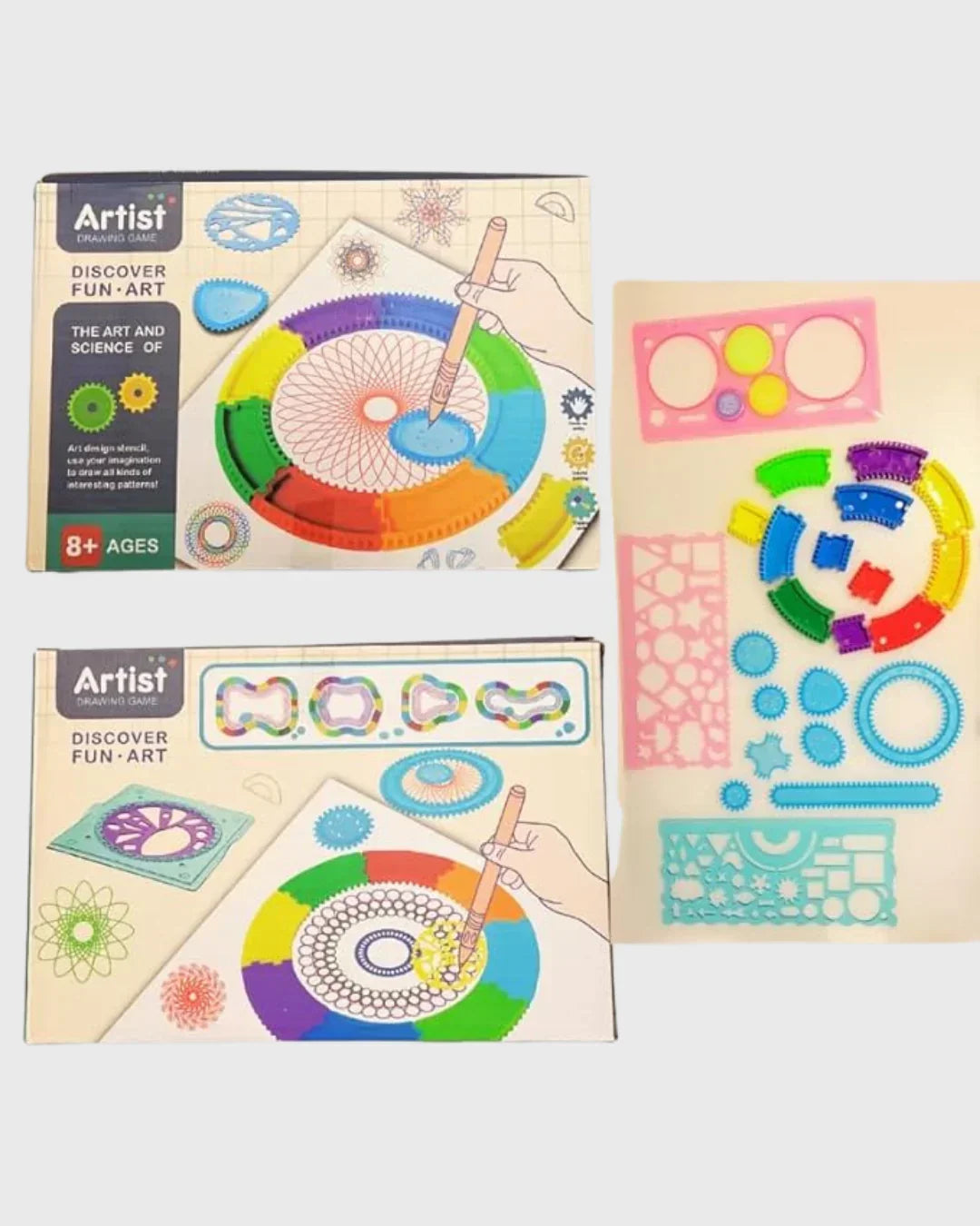 Artist Drawing Game: DISCOVER FUN ART - The Art and Science of Spirography (Ages 8+)