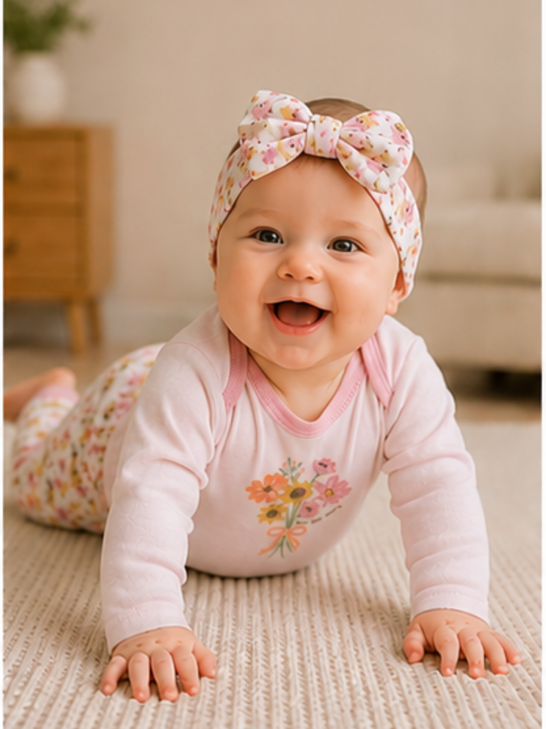 Starter Set Pink Flower Headband Bow