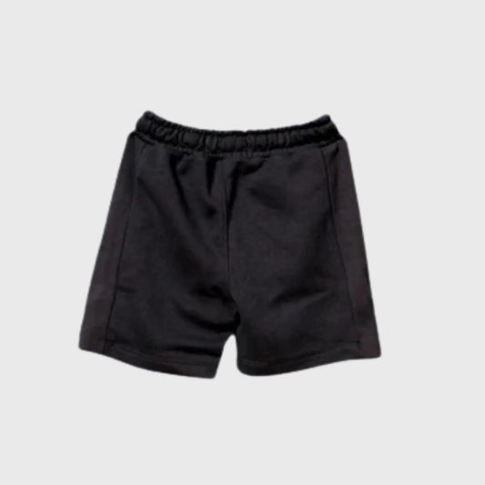 Grey Fleece Shorts with Ribbed Panels | 2-14 YRS