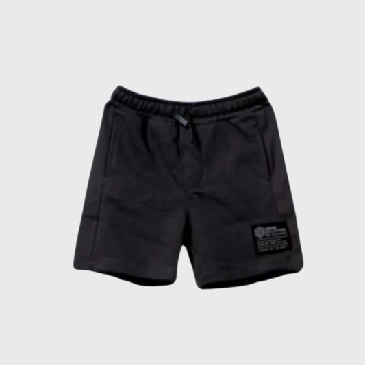 Grey Fleece Shorts with Ribbed Panels | 2-14 YRS