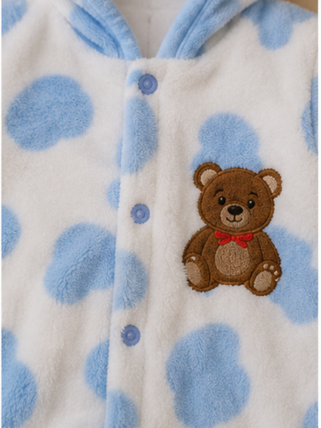 Fur Romper Blue Patches