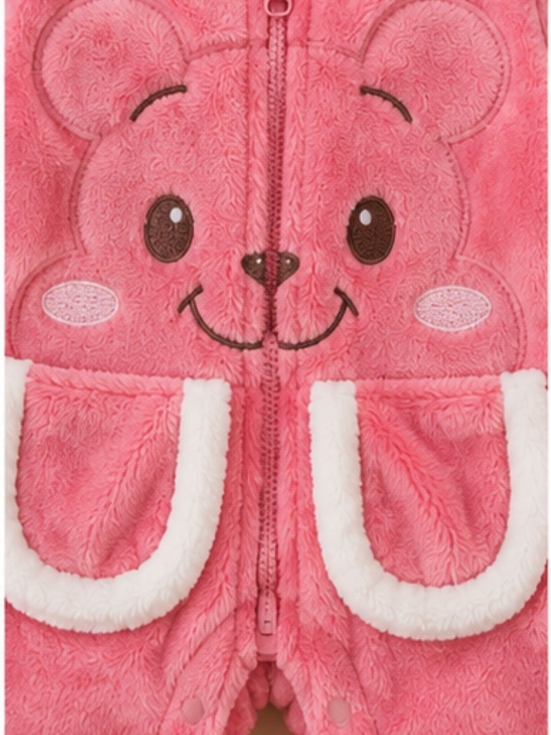 Character Fur Romper Pink