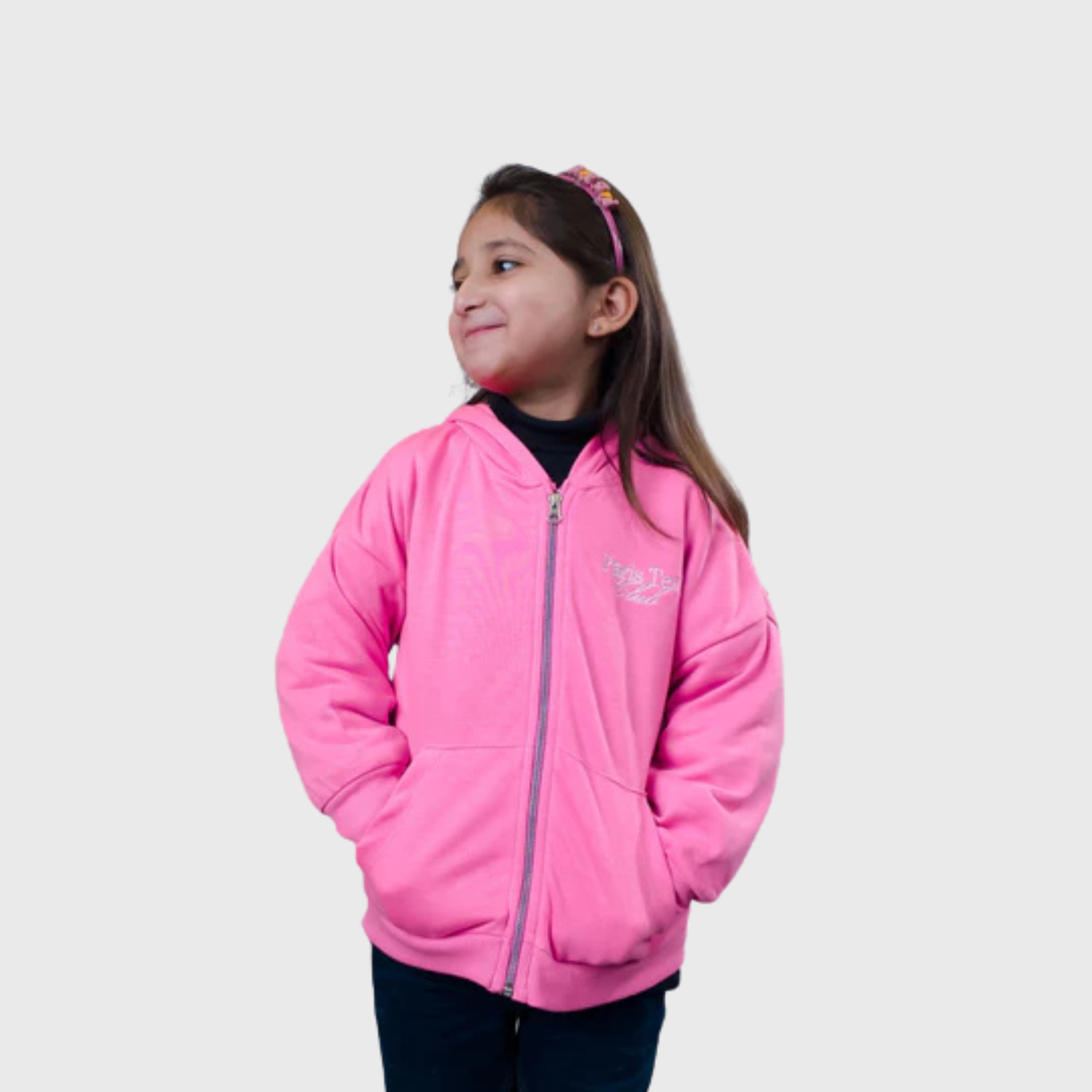 Kids’ Drop Shoulder Zipper Hoodie – Soft & Stylish – Minor Fault (Ages 2–14)