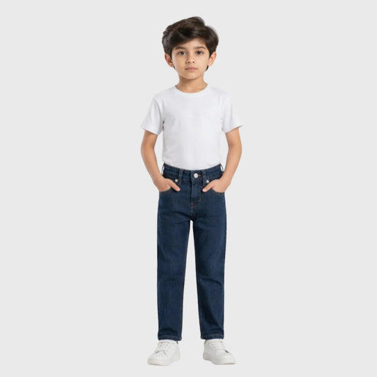 Kids "Classic Straight" Dark Denim Jeans