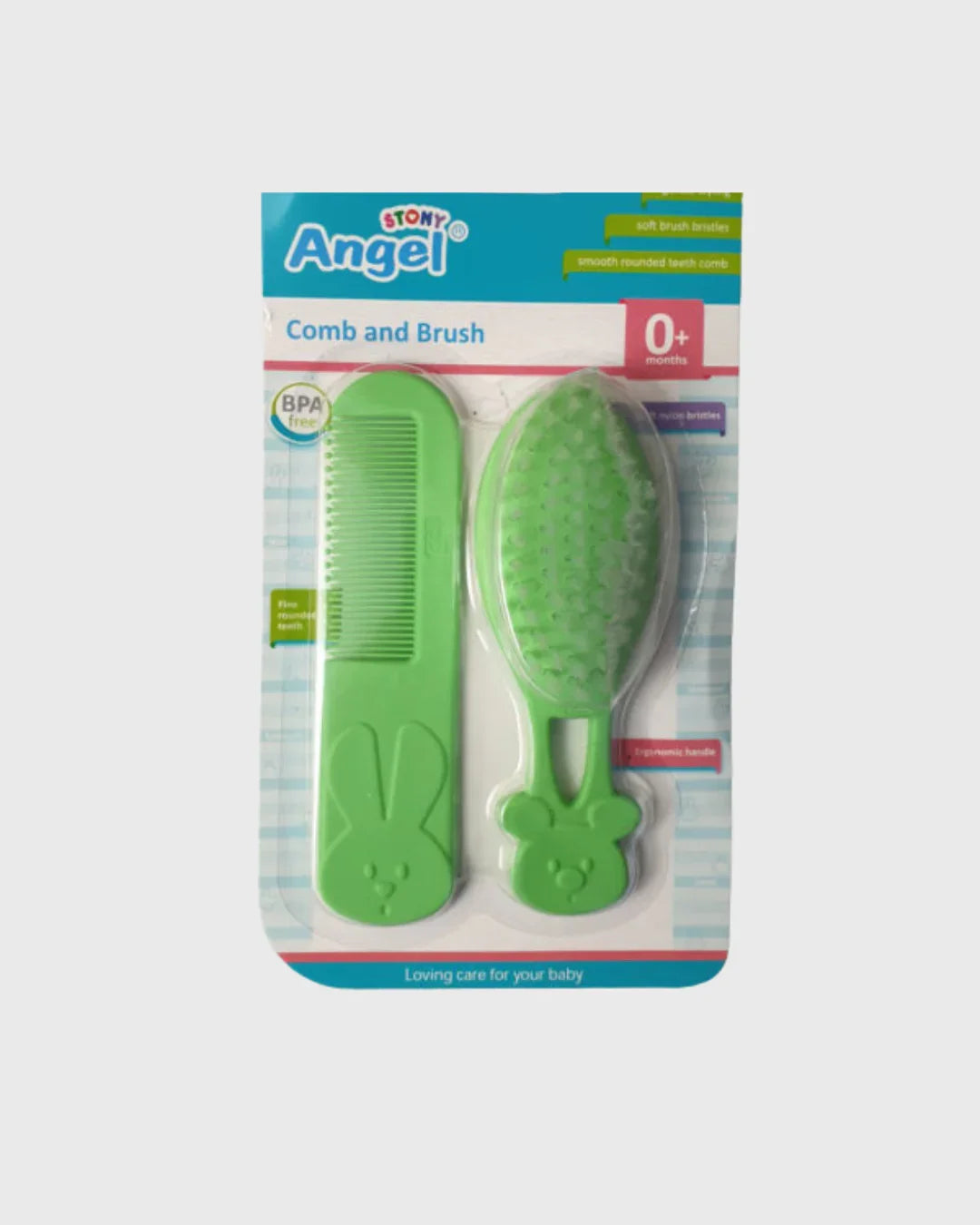 Stony Angel Baby Comb and Brush Set - 0+ Months