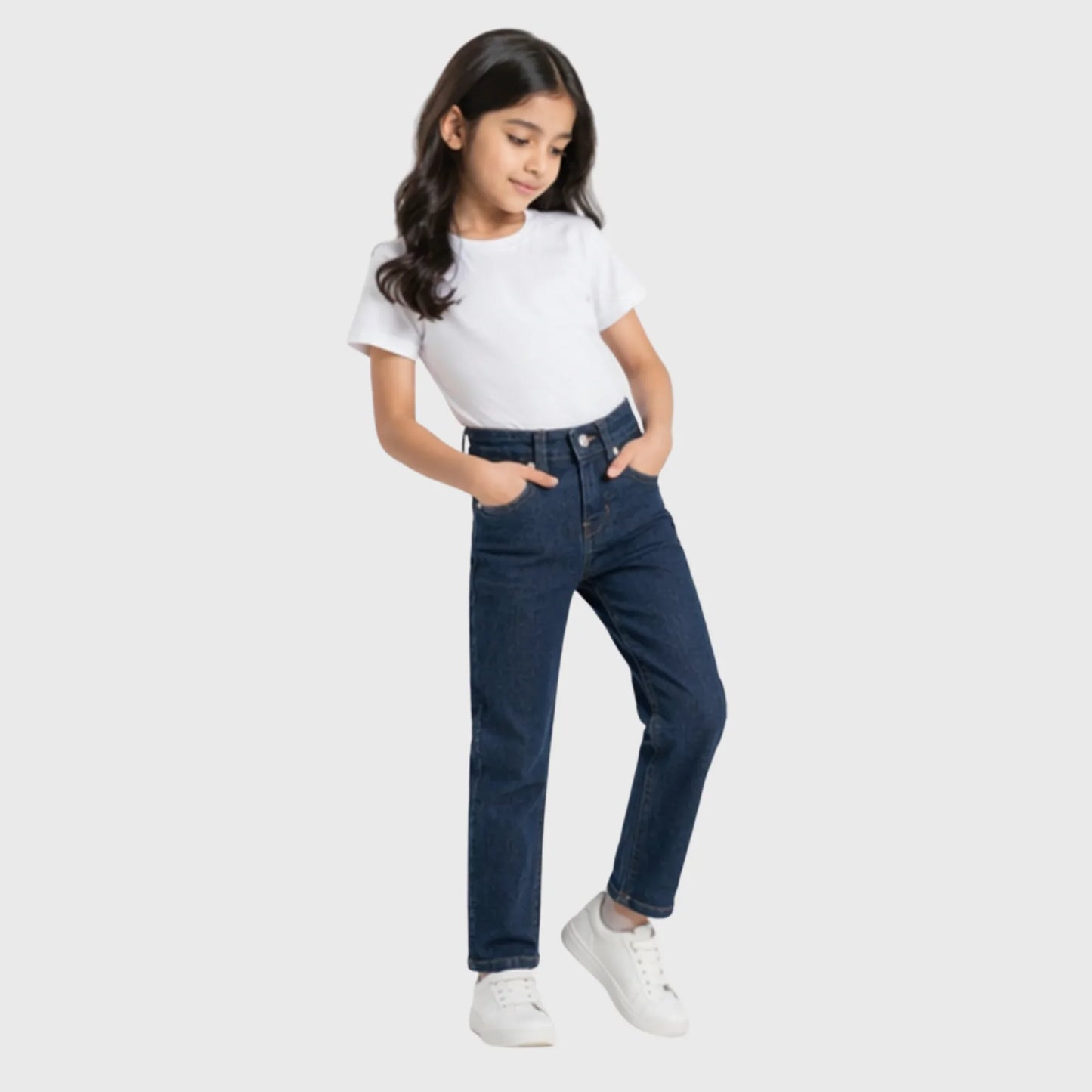 Kids "Classic Straight" Dark Denim Jeans