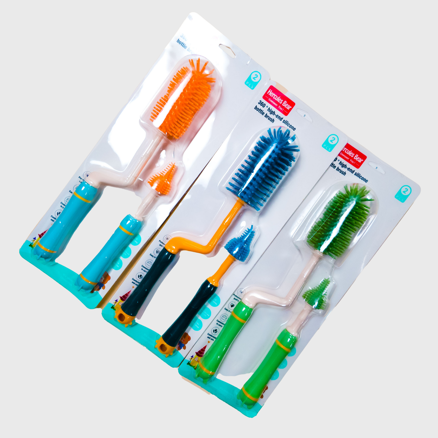 Hercules Premium Silicone Baby Bottle Brush