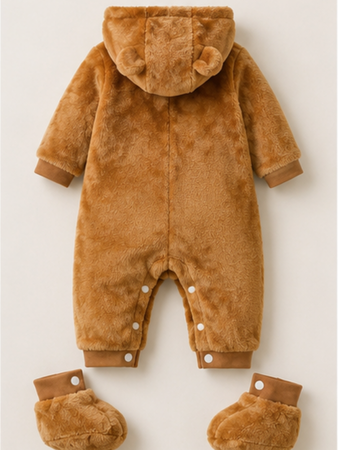 Character Fur Romper Beige