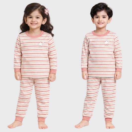 Kids' Striped Bunny Trouser Set